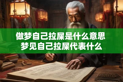 做梦自己拉屎是什么意思 梦见自己拉屎代表什么