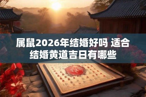 属鼠2026年结婚好吗 适合结婚黄道吉日有哪些