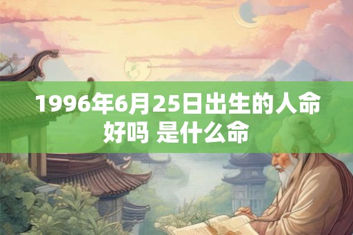 1996年6月25日出生的人命好吗 是什么命 1996年6月25日出生的人命好吗 是什么命