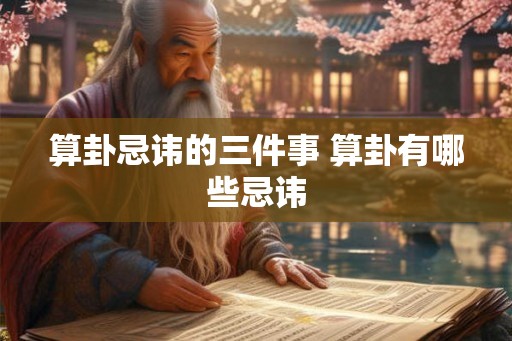 算卦忌讳的三件事 算卦有哪些忌讳
