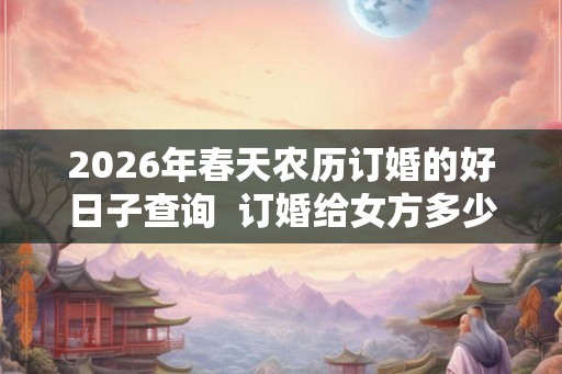 2026年春天农历订婚的好日子查询  订婚给女方多少钱