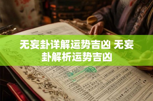 无妄卦详解运势吉凶 无妄卦解析运势吉凶 无妄卦详解运势吉凶 无妄卦解析运势吉凶