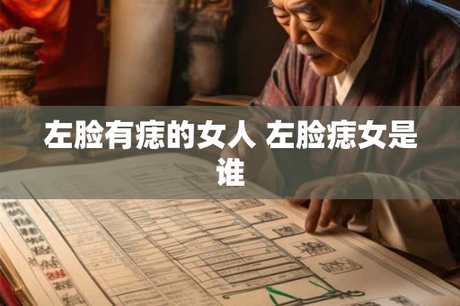 左脸有痣的女人 左脸痣女是谁