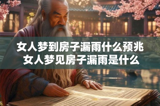 女人梦到房子漏雨什么预兆 女人梦见房子漏雨是什么意思 女人梦到房子漏雨什么预兆 女人梦见房子漏雨是什么意思