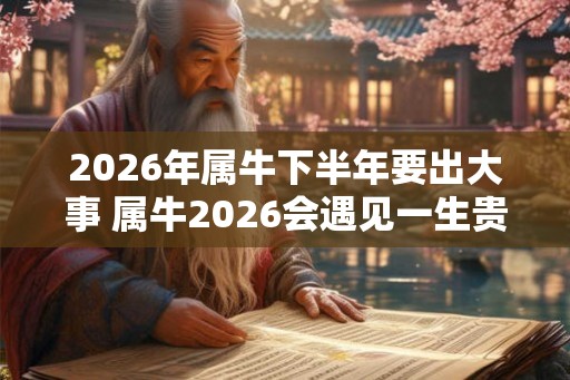 2026年属牛下半年要出大事 属牛2026会遇见一生贵人吗