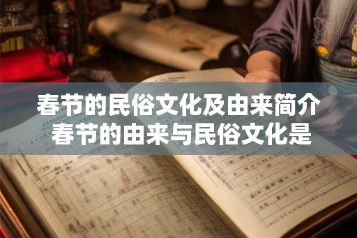 春节的民俗文化及由来简介 春节的由来与民俗文化是什么