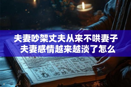 夫妻吵架丈夫从来不哄妻子  夫妻感情越来越淡了怎么办