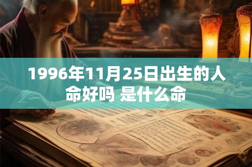 1996年11月25日出生的人命好吗 是什么命