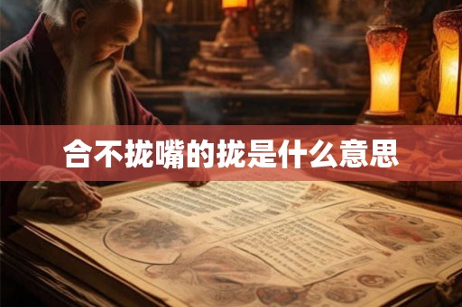 合不拢嘴的拢是什么意思
