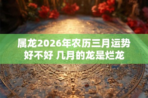 属龙2026年农历三月运势好不好 几月的龙是烂龙