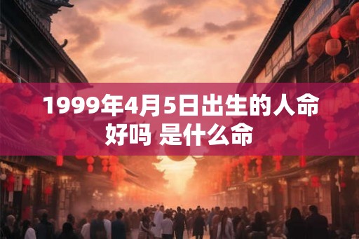 1999年4月5日出生的人命好吗 是什么命