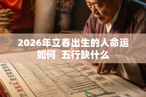 2026年立春出生的人命运如何  五行缺什么