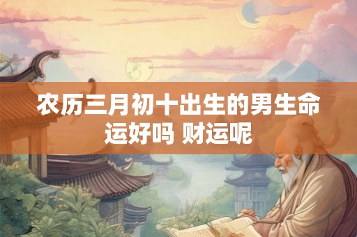 农历三月初十出生的男生命运好吗 财运呢