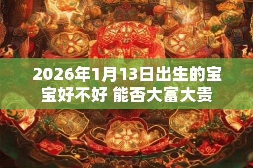 2026年1月13日出生的宝宝好不好 能否大富大贵
