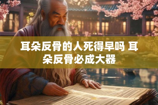 耳朵反骨的人死得早吗 耳朵反骨必成大器