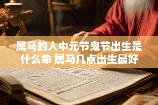 属马的人中元节鬼节出生是什么命 属马几点出生最好命