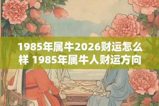 1985年属牛2026财运怎么样 1985年属牛人财运方向 1985年属牛2026财运怎么样 1985年属牛人财运方向