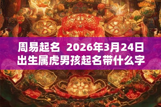 周易起名  2026年3月24日出生属虎男孩起名带什么字好