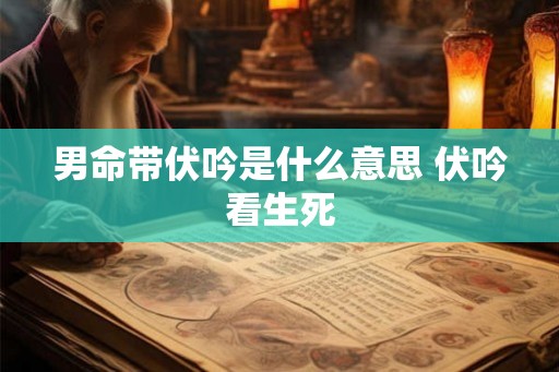 男命带伏吟是什么意思 伏吟看生死