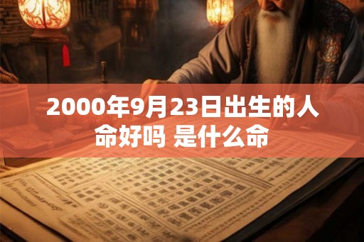 2000年9月23日出生的人命好吗 是什么命