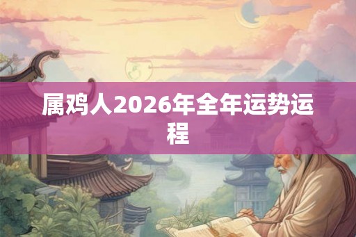 属鸡人2026年全年运势运程 属鸡人2026年全年运势运程