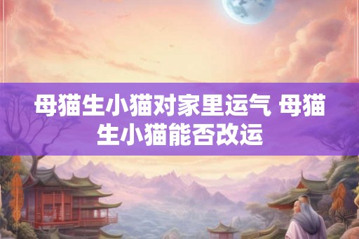 母猫生小猫对家里运气 母猫生小猫能否改运 母猫生小猫对家里运气 母猫生小猫能否改运