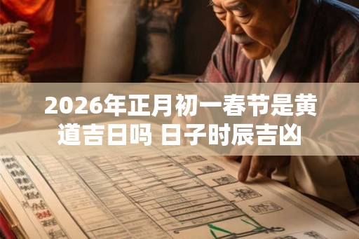 2026年正月初一春节是黄道吉日吗 日子时辰吉凶