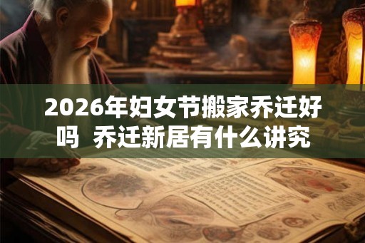 2026年妇女节搬家乔迁好吗  乔迁新居有什么讲究