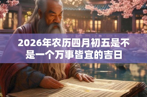 2026年农历四月初五是不是一个万事皆宜的吉日 2026年农历四月初五是不是一个万事皆宜的吉日