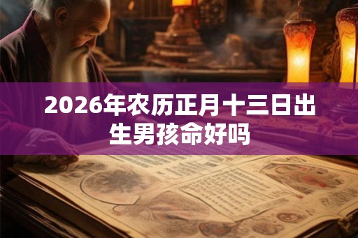 2026年农历正月十三日出生男孩命好吗