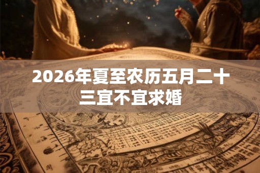 2026年夏至农历五月二十三宜不宜求婚