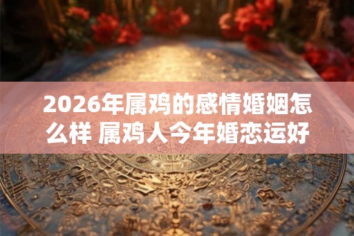2026年属鸡的感情婚姻怎么样 属鸡人今年婚恋运好吗