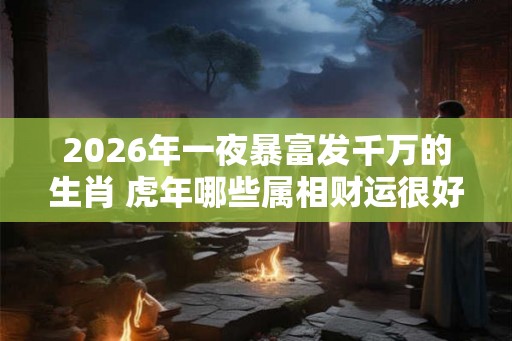2026年一夜暴富发千万的生肖 虎年哪些属相财运很好