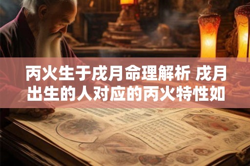 丙火生于戌月命理解析 戌月出生的人对应的丙火特性如何
