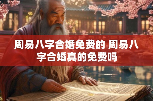 周易八字合婚免费的 周易八字合婚真的免费吗
