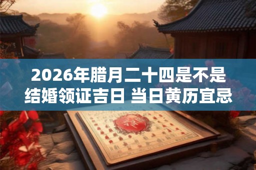 2026年腊月二十四是不是结婚领证吉日 当日黄历宜忌 2026年腊月二十四是不是结婚领证吉日 当日黄历宜忌
