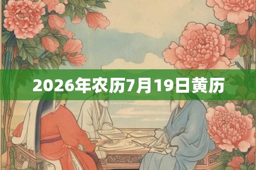 2026年农历7月19日黄历 2026年农历7月19日黄历