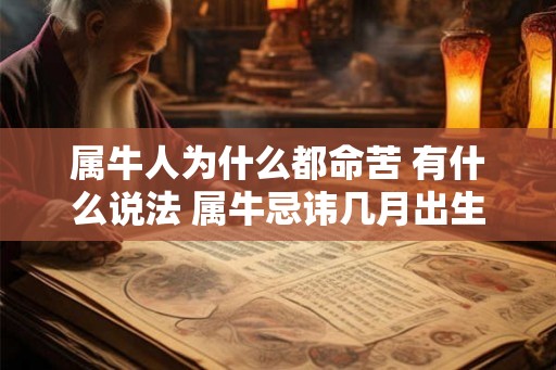 属牛人为什么都命苦 有什么说法 属牛忌讳几月出生