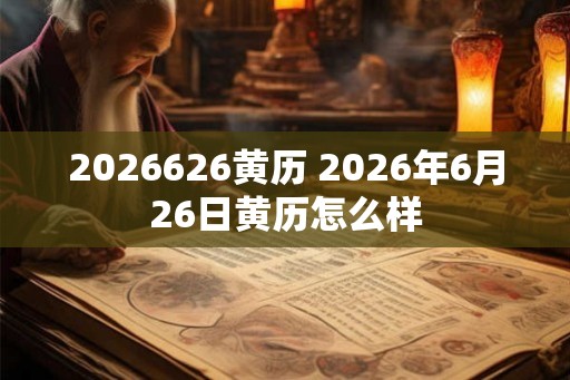 2026626黄历 2026年6月26日黄历怎么样