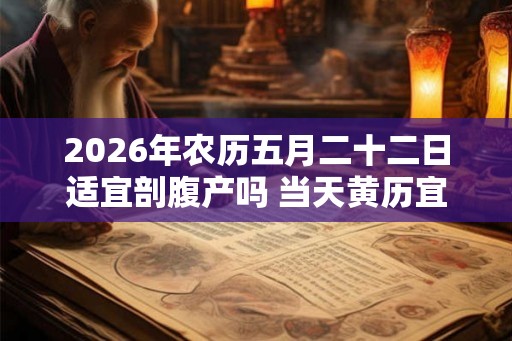 2026年农历五月二十二日适宜剖腹产吗 当天黄历宜忌查询
