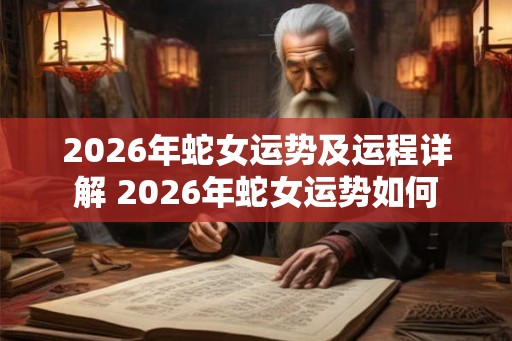2026年蛇女运势及运程详解 2026年蛇女运势如何