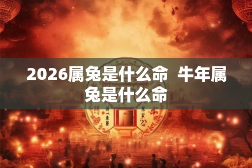 2026属兔是什么命  牛年属兔是什么命