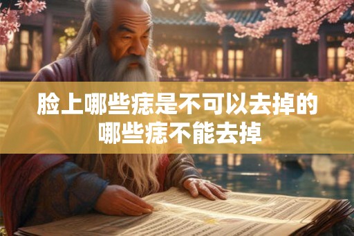 脸上哪些痣是不可以去掉的 哪些痣不能去掉