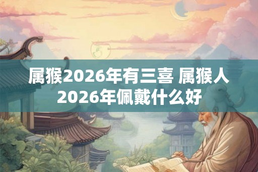 属猴2026年有三喜 属猴人2026年佩戴什么好