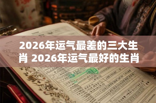 2026年运气最差的三大生肖 2026年运气最好的生肖