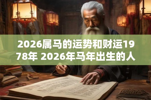 2026属马的运势和财运1978年 2026年马年出生的人财运如何