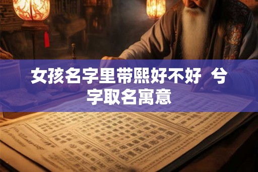 女孩名字里带熙好不好  兮字取名寓意