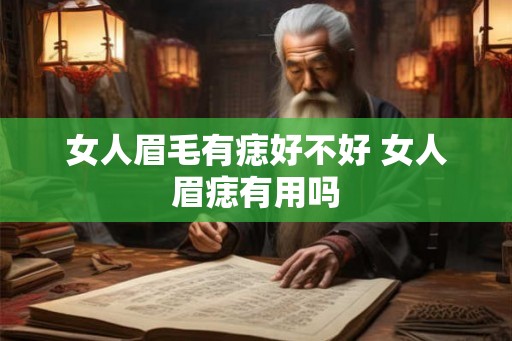 女人眉毛有痣好不好 女人眉痣有用吗