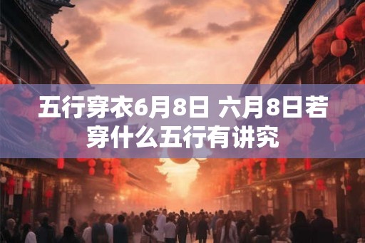 五行穿衣6月8日 六月8日若穿什么五行有讲究 五行穿衣6月8日 六月8日若穿什么五行有讲究
