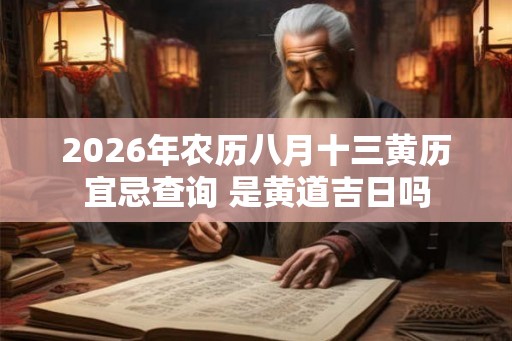 2026年农历八月十三黄历宜忌查询 是黄道吉日吗
